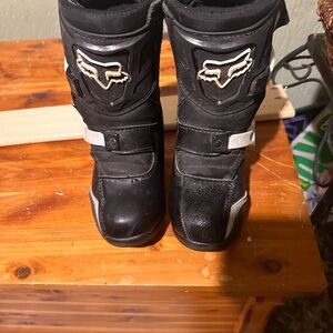 Kids size 10 - Fox Black Motocross Boots